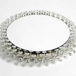 Large Mid Century Modern Illuminated floral mirror by Schöninger | 58 cm | 22.8&quot;