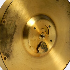 Rare large heavy mechanical Mid Century brass world time clock by Heinrich Johannes Möller for Kienzle image 9