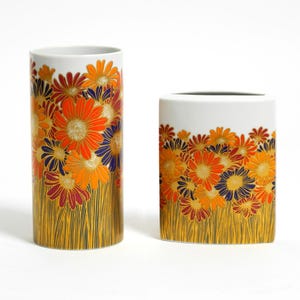 Two beautiful 1980s porcelain vases by Rosamonde Nairac for Rosenthal studio-line