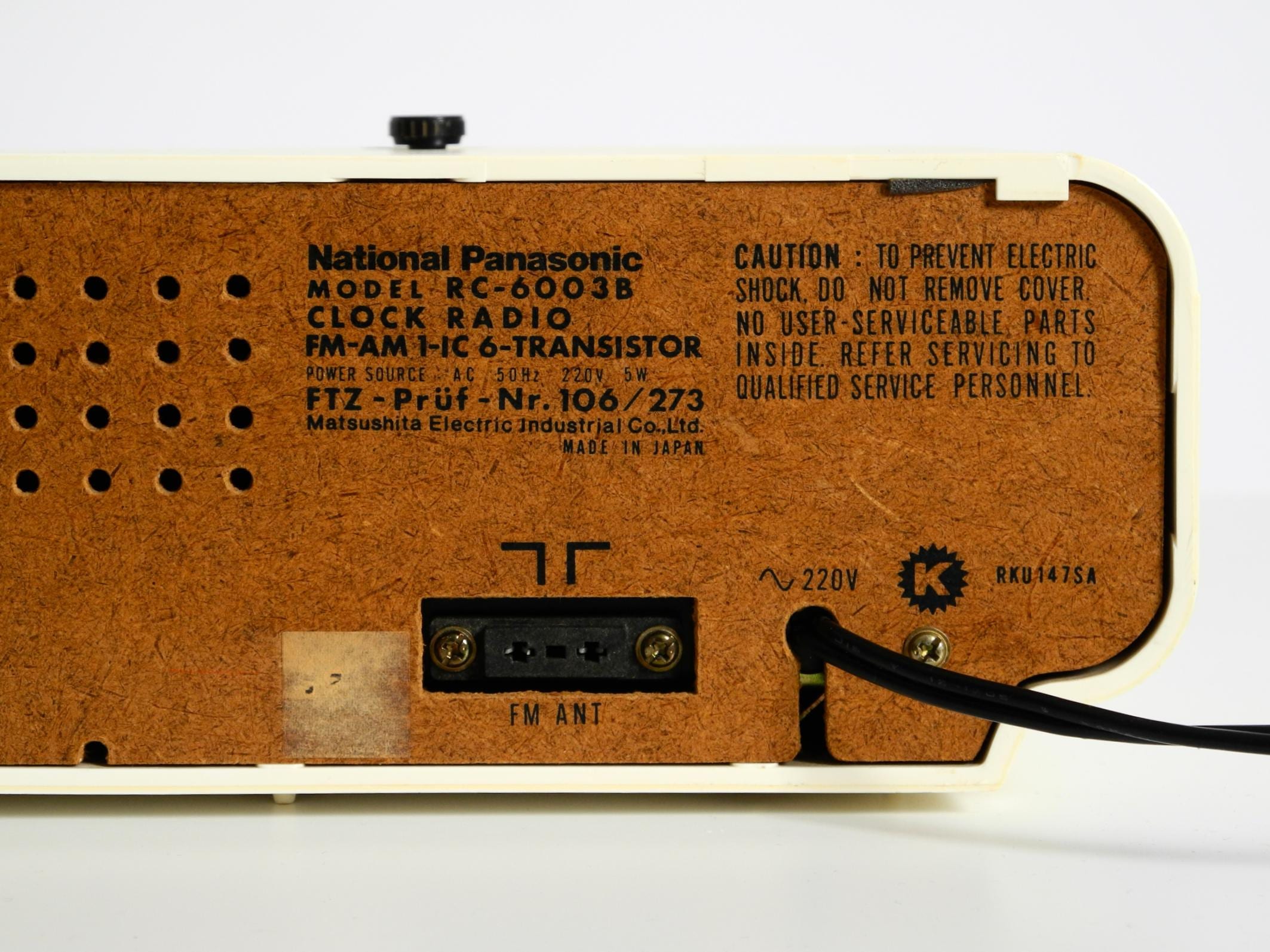 Original 1970s National Panasonic Flip-number Radio Alarm Clock