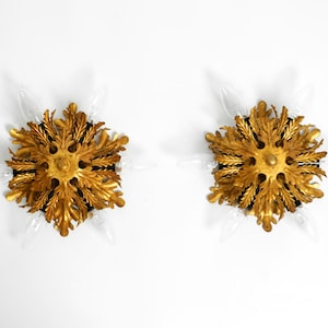 Two beautiful 1960s Italian wall or ceiling lamps by Banci Firenze Italy