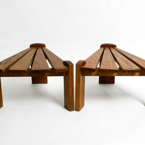 Pair of Very Rare Mid Century Side or Coffee Tables in a Triangular ...