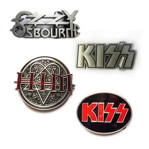 belt buckle -    Kiss | Him   - big metal solid  buckle / Gürtelschnalle