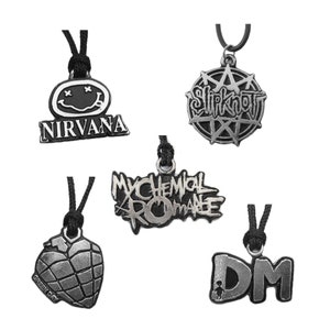 Metal pendant necklace -  Nirvana  | Slipknot and other  - solid metal jewellery for rock music fans - Anhänger / Halskette