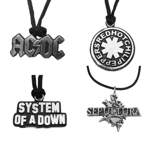 Metal Pendant Necklace: AC DC / Sepultura / Red Hot Chili - Etsy