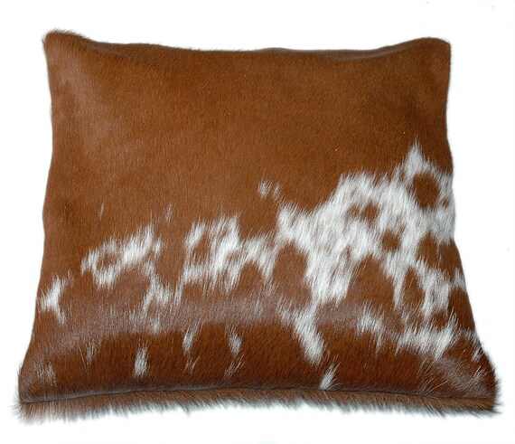 Cowhide Cushion Pillow Cover Decorative Cowhide Pillow Cover Etsy