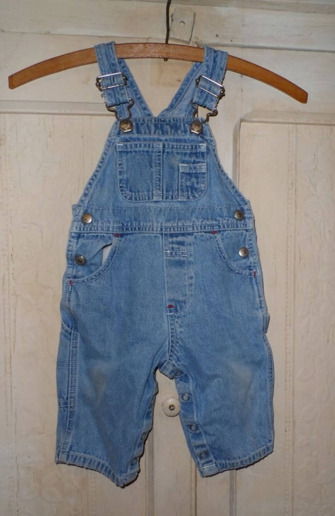 BABY Gap BIB Overallsinfant 36 Mos.classic Denimold Time Etsy