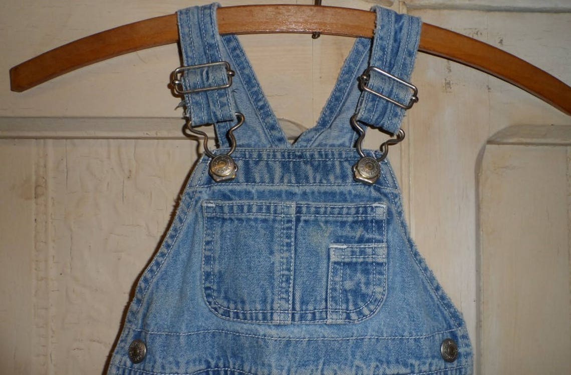 BABY Gap BIB Overallsinfant 36 Mos.classic Denimold Time Etsy