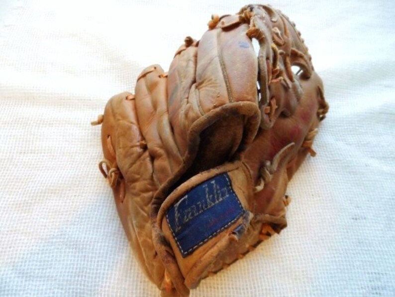 Vintage Franklin F127 Leather BALL GLOVEBob Johnson Baseball Etsy