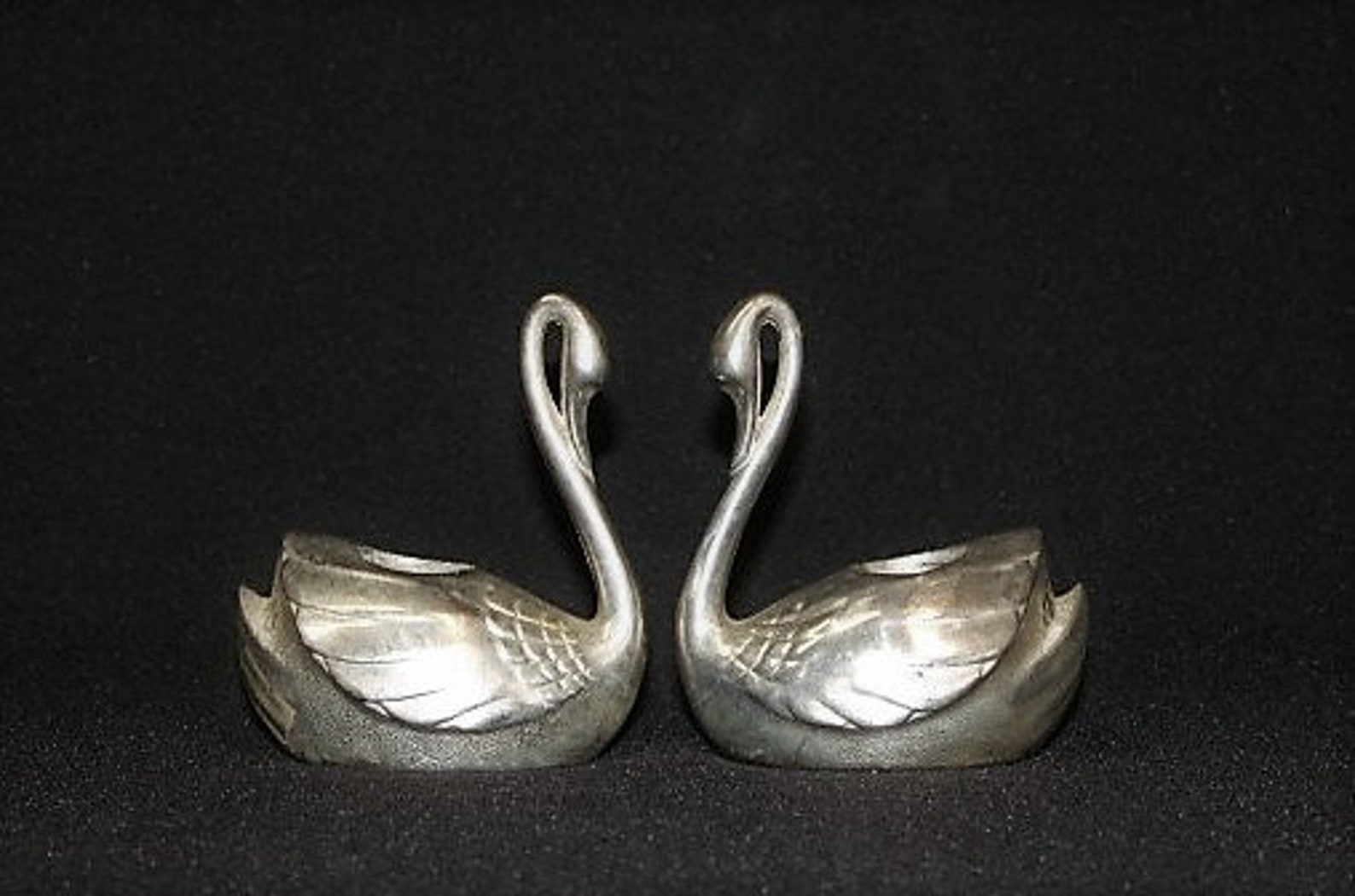 Vintage Silver Plated SWAN CANDLE HOLDERSGraceful Swans Taper Etsy
