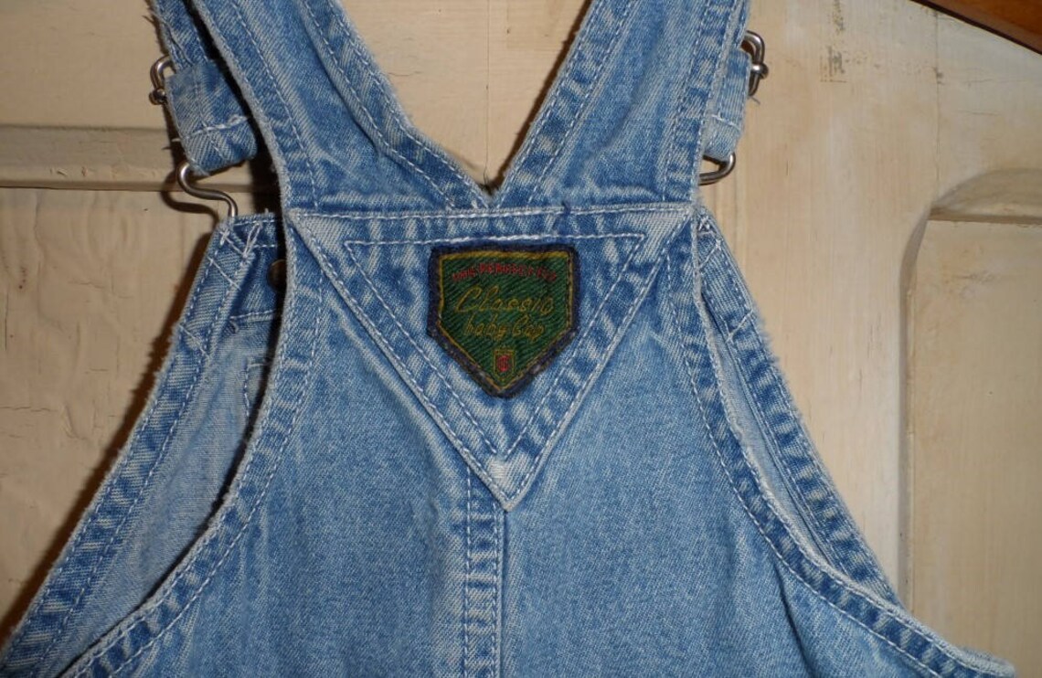 BABY Gap BIB Overallsinfant 36 Mos.classic Denimold Time Etsy