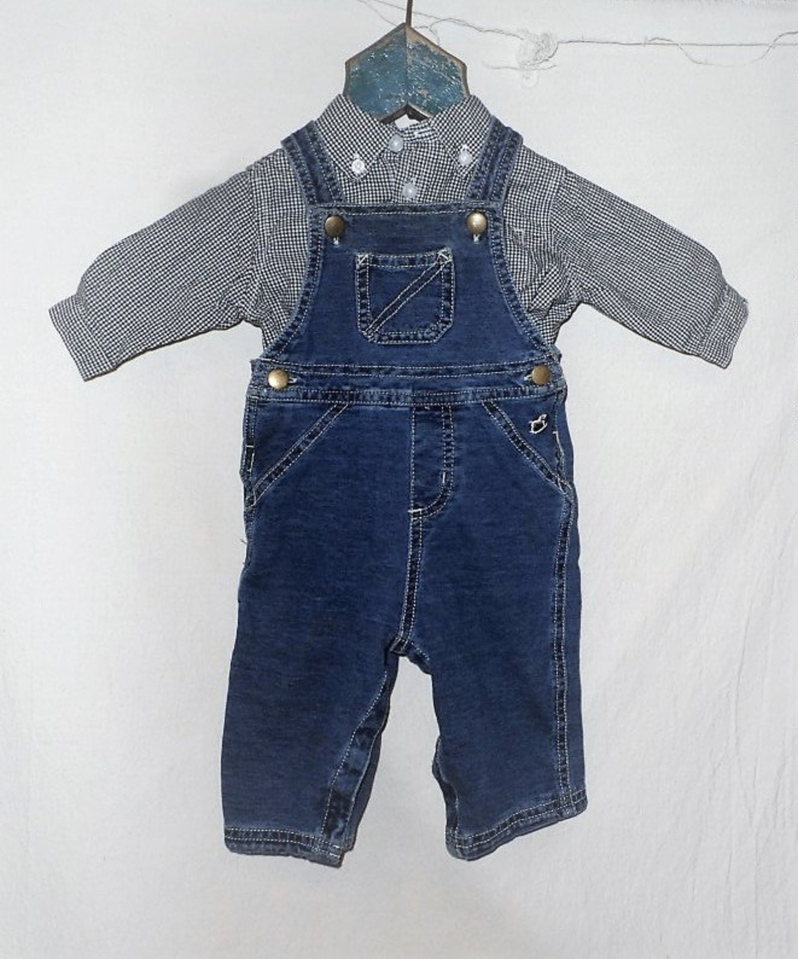 Baby BIB OVERALLSInfant 36 Mos.Classic Blue DenimOld Time Etsy