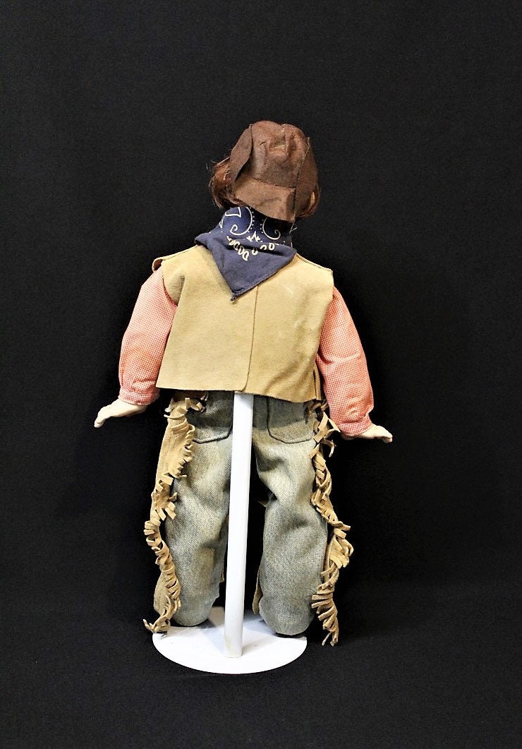 COWBOY DOLL-Standing Western Doll-Authentic Clothes-Suede | Etsy