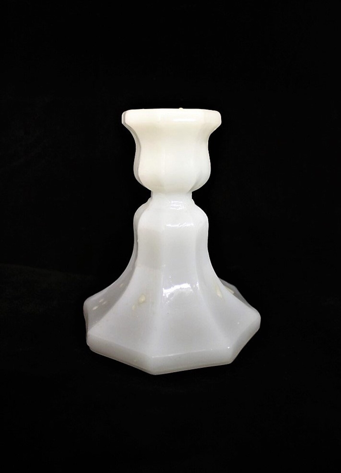 Vintage White MILK GLASS Candle Stick Holderssetpaircottage Etsy