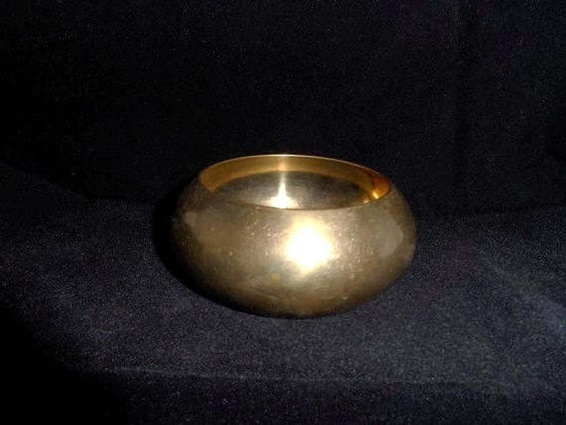 Wide Solid Brass Bangle Bracelet-Aged Patina-Vintage Bohemian Accessory-Cuff Bracelet-Costume Jewelry-Numbered-Orphaned Treasure-030817B