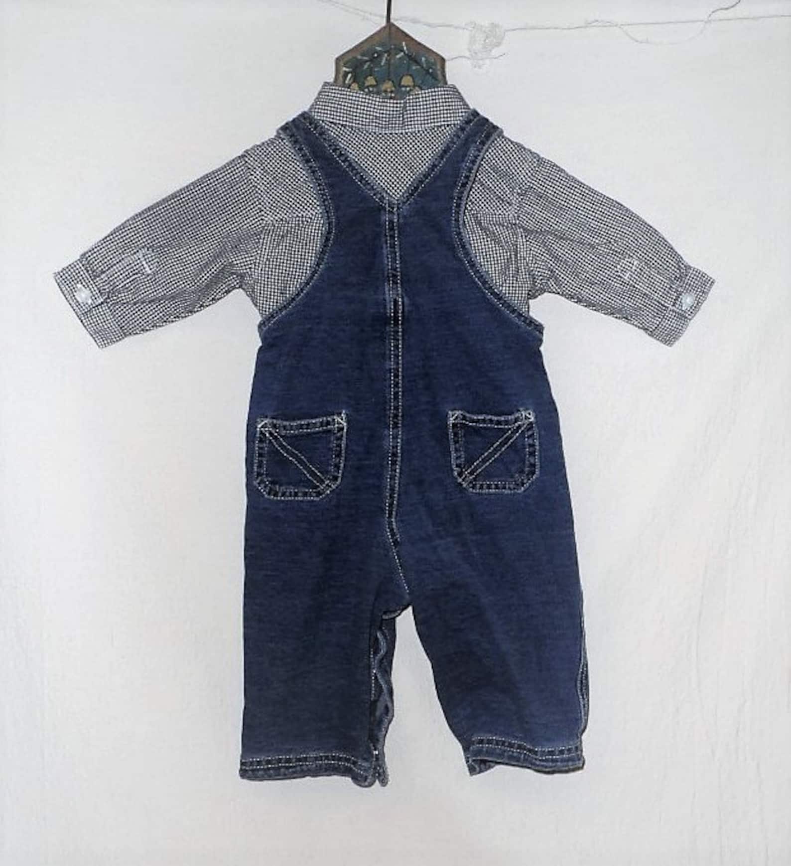 Baby BIB OVERALLSInfant 36 Mos.Classic Blue DenimOld Time Etsy