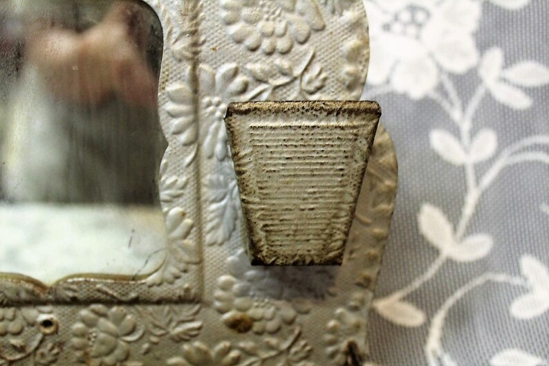 Pressed Metal Shaving MirrorAntique Dresser Top or Wall Mount Etsy