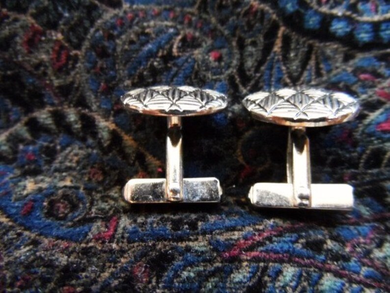 Vintage SWANK Cuff Links CufflinksTextured Diamond Cut Etsy