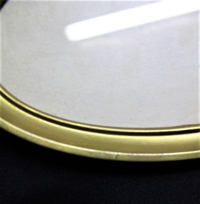 Antique Metal Oval Picture Frame with Glass-Old-Victorian Home Decor-Simple Country Wall Decor-Orphaned Treasure-P011320W