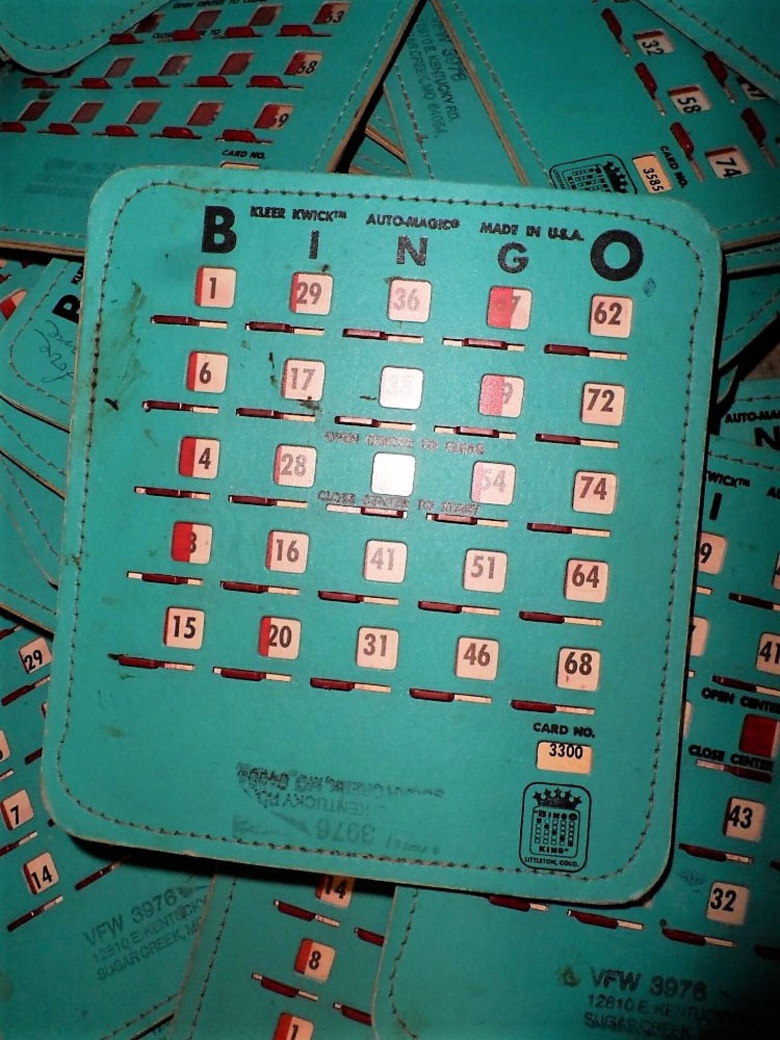 Kleer Kwick Auto Magic BINGO CARDS Shutter Slider Window Etsy