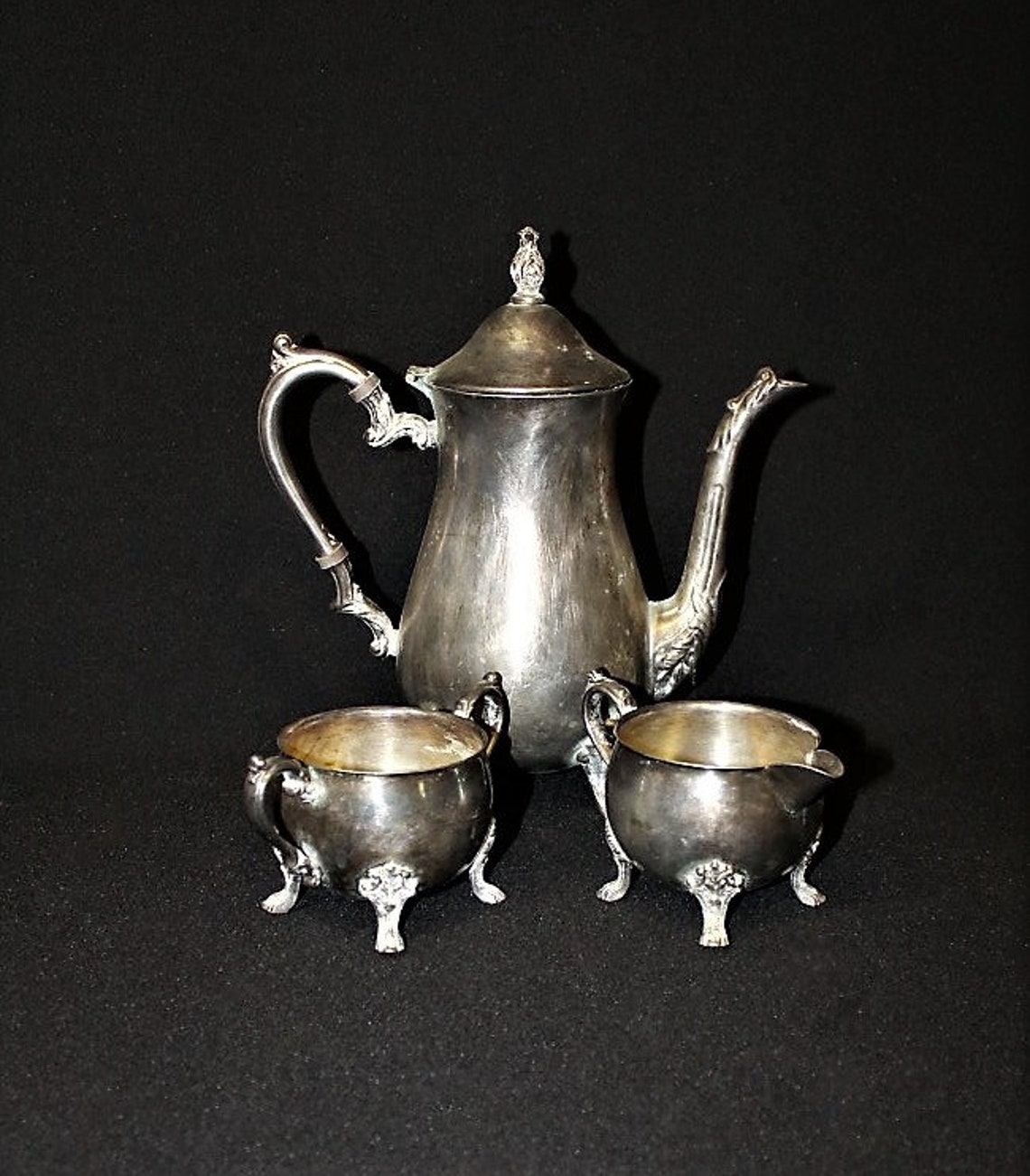 Vintage SHERIDAN TAUNTON SILVERSMITHS Tea PotCreamerSugar Etsy