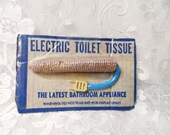 Electric Toilet Tissue- Corn Cob Hillbilly Toilet Paper-Vintage Novelty Gag Gift-Retro Novelty Gift- The Latest Bathroom Appliance-Outhouse