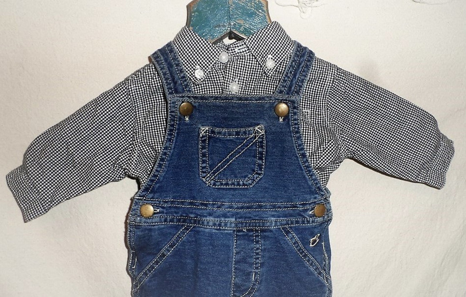 Baby BIB OVERALLSInfant 03 Mos.Classic Blue DenimOld Time Etsy