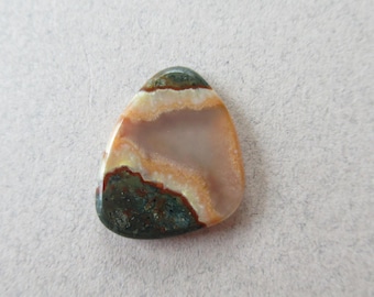 Agate from Africa Small Flat Triangular Cabochon Double Sided Stone
