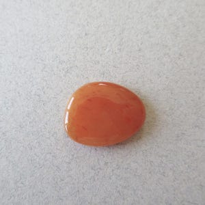 Carnelian Agate Cabochon Orange Flat Freeform Gemstone Old Stock Brazilian Agate