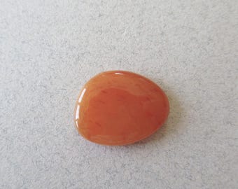 Carnelian Orange Agate Cabochon Flat Freeform Brazil