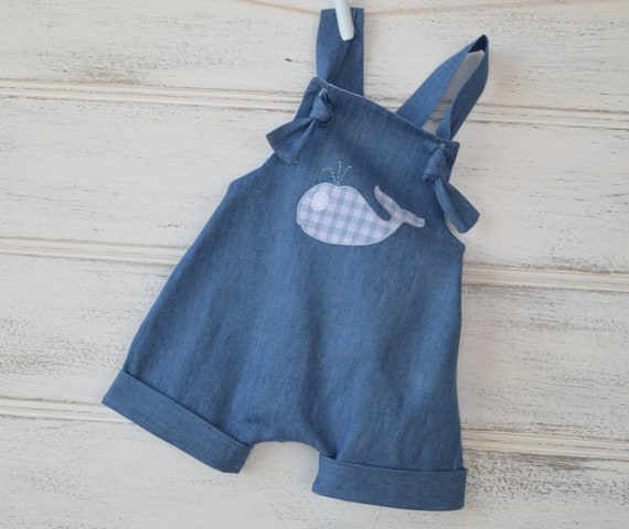 baby boy denim romper