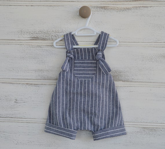navy linen overalls