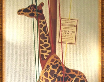 Animated Giraffe - A Marionette Wooden Action Toy - Motion-sculpture