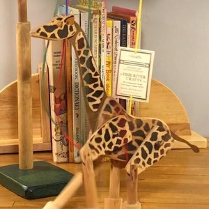 Animated Giraffe A Marionette Wooden Action Toy Motion-sculpture image 4