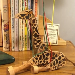 Animated Giraffe A Marionette Wooden Action Toy Motion-sculpture image 5