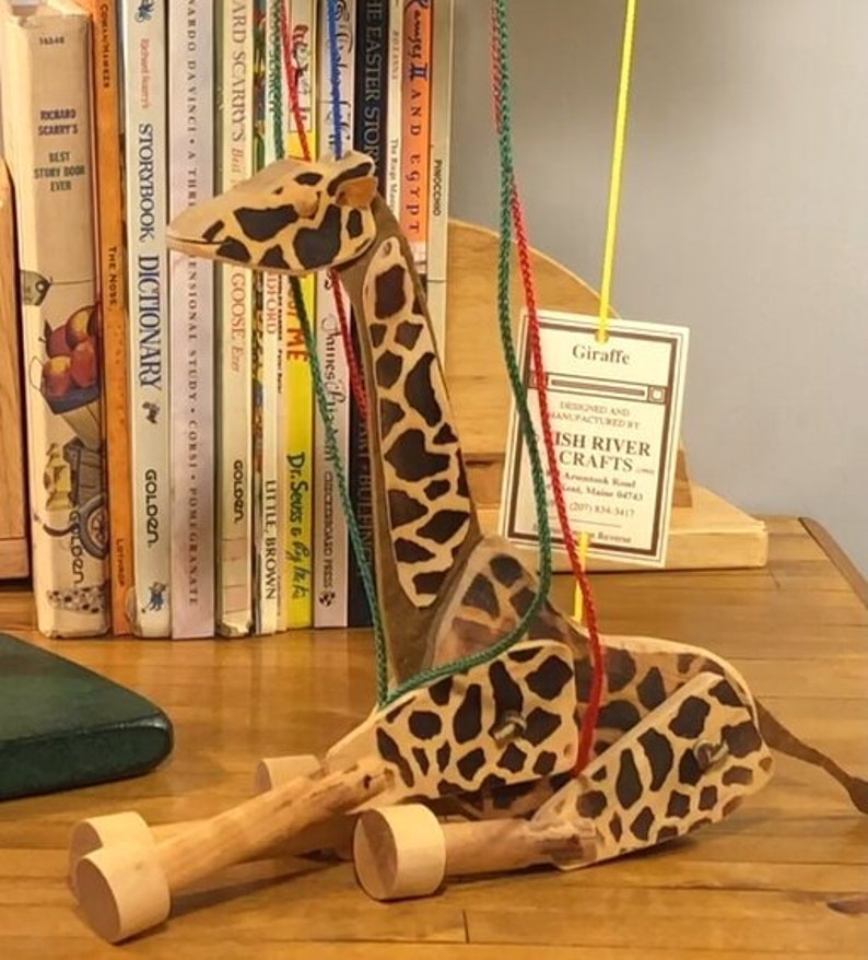 Animated Giraffe A Marionette Wooden Action Toy Motion-sculpture image 5