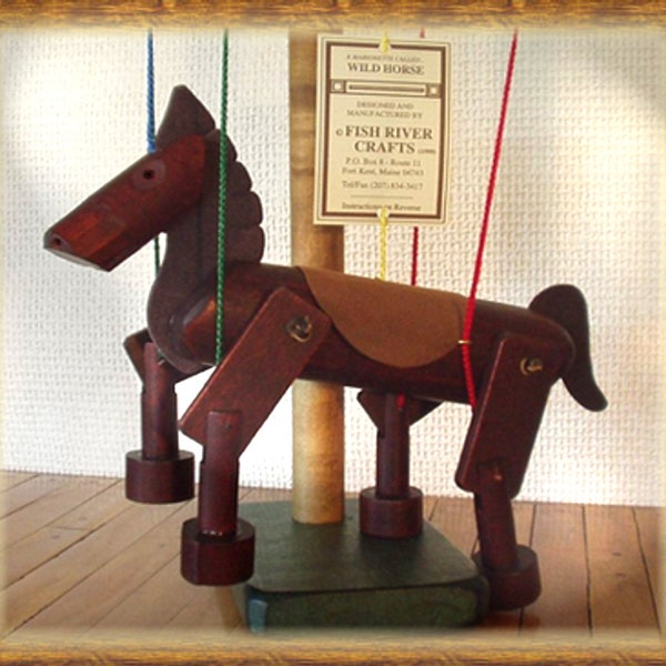 Animated Wild Horse - A Marionette Wooden Action Toy