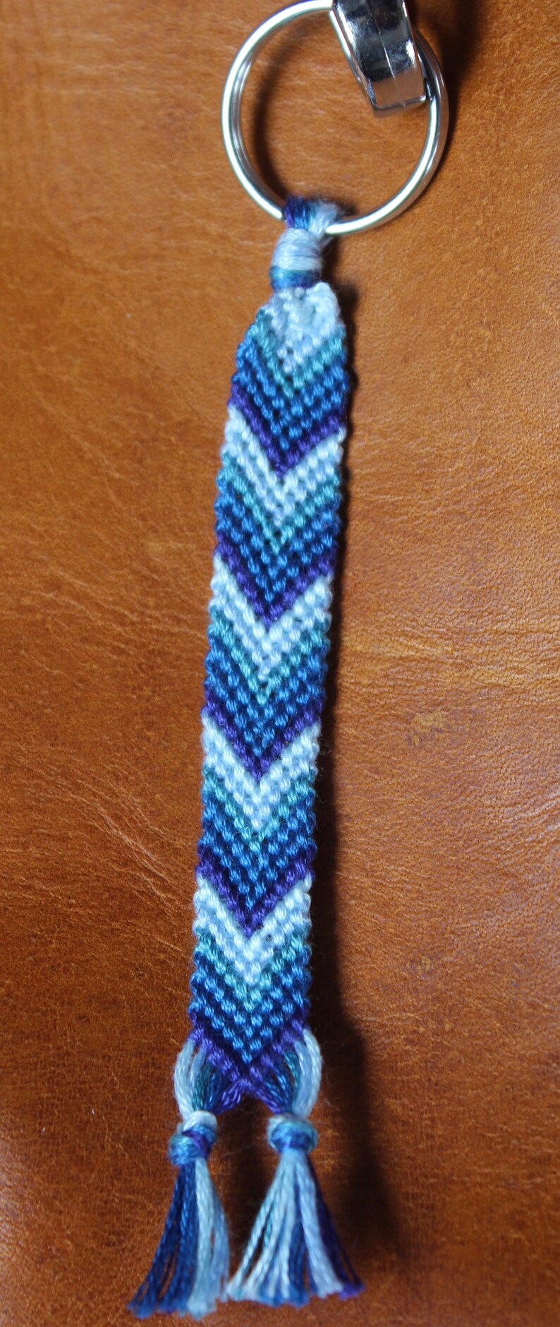 Chevron Keychain/Friendship Bracelet Keychain Etsy
