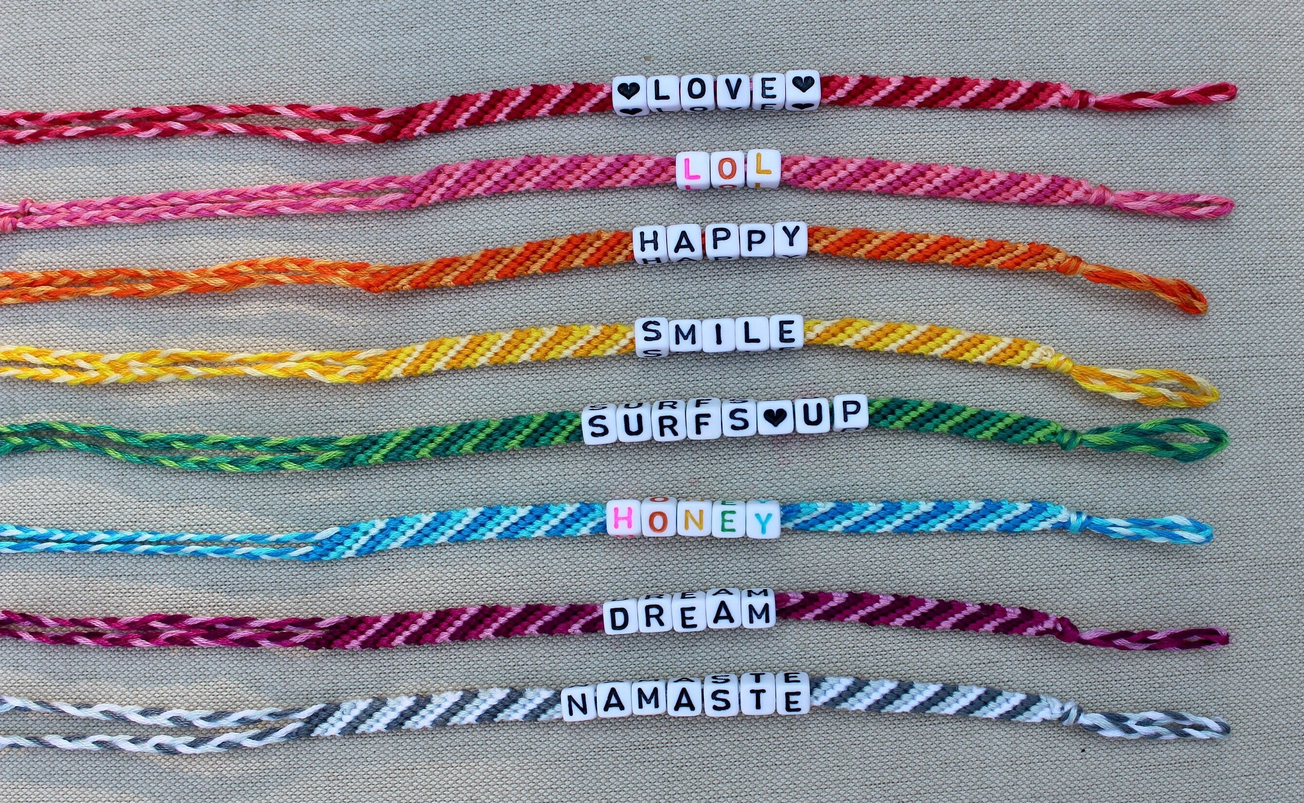 Friendship Bracelet/Word Bracelet/Letter Bead Bracelets