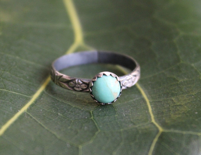 Sterling Silver Mona Lisa Turquoise Ring