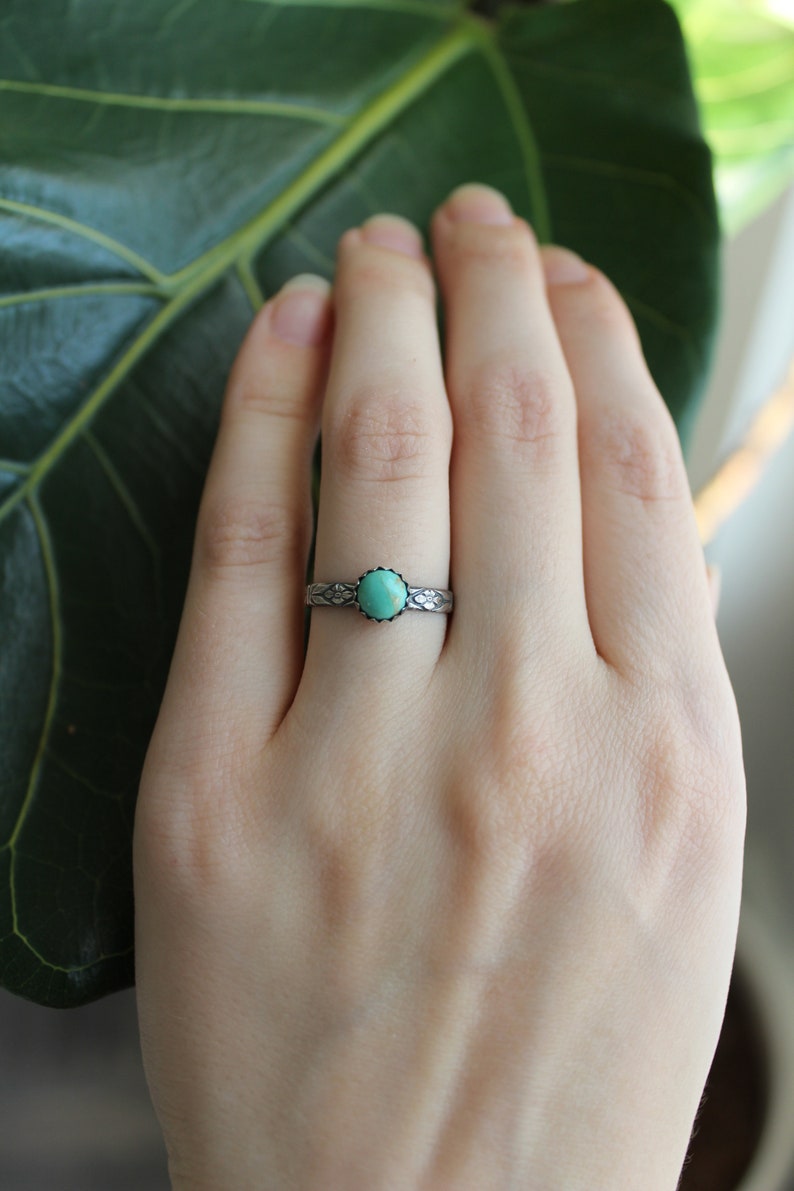 Sterling Silver Mona Lisa Turquoise Ring