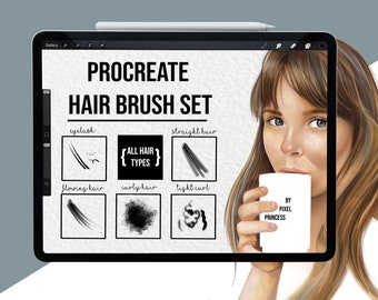 Procreate Hair Brush Set for all hair types and Portraits