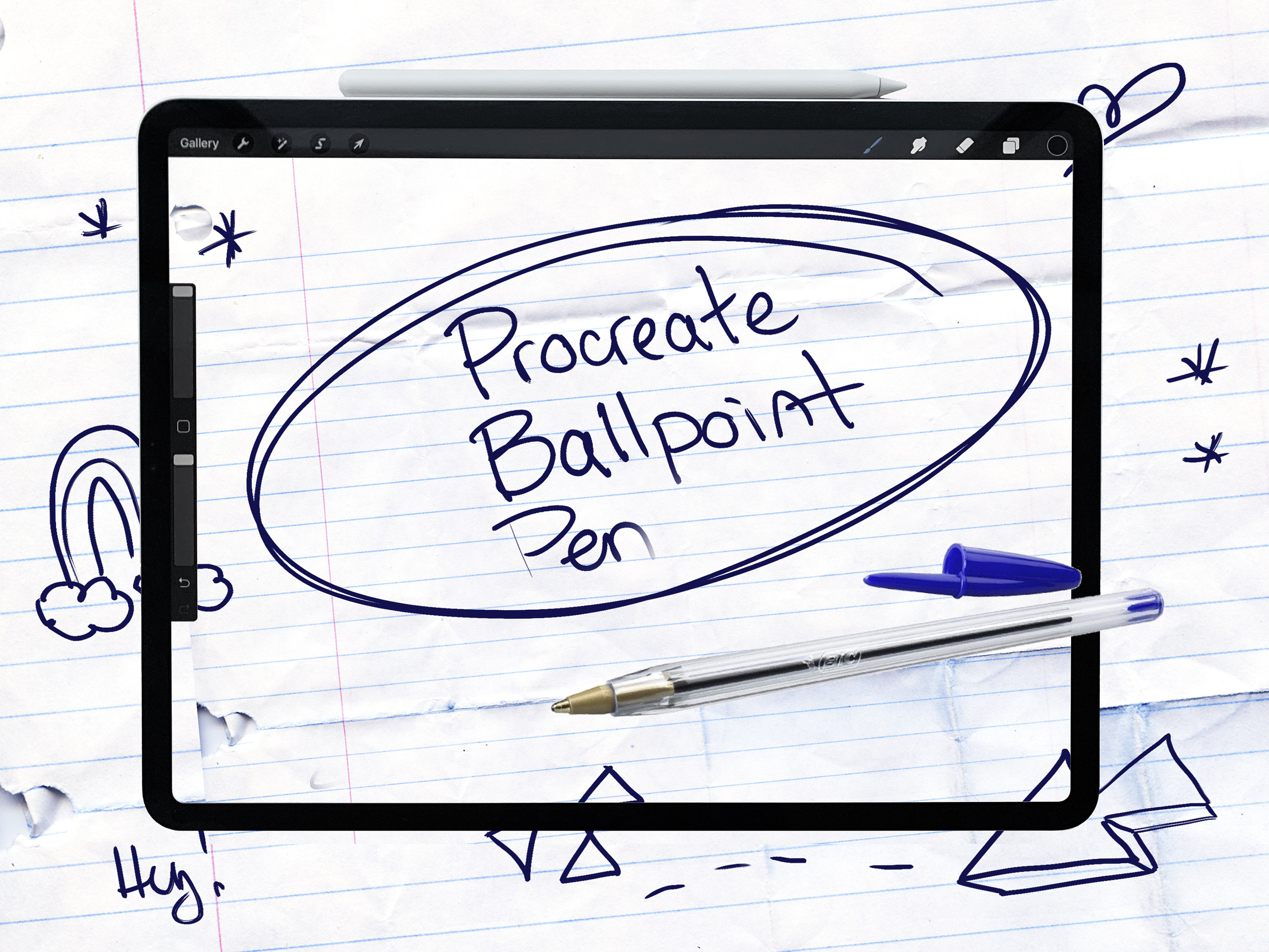 Ballpoint Pen Brush for Procreate on Ipad Great for Etsy