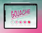 Procreate Gouache Brush Set - 5 Custom Brushes