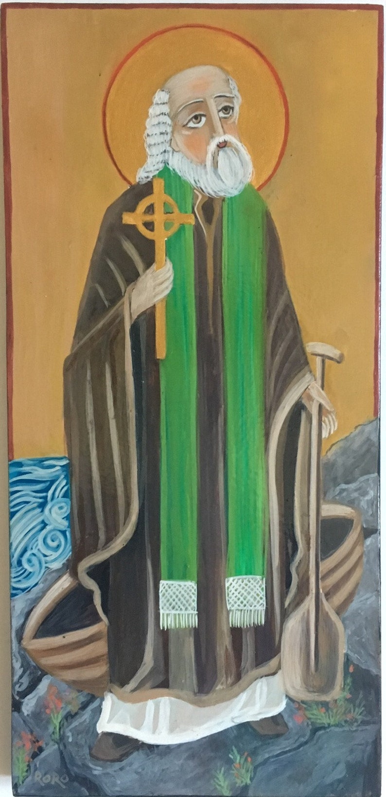 St. Brendan of Ireland Icon Etsy