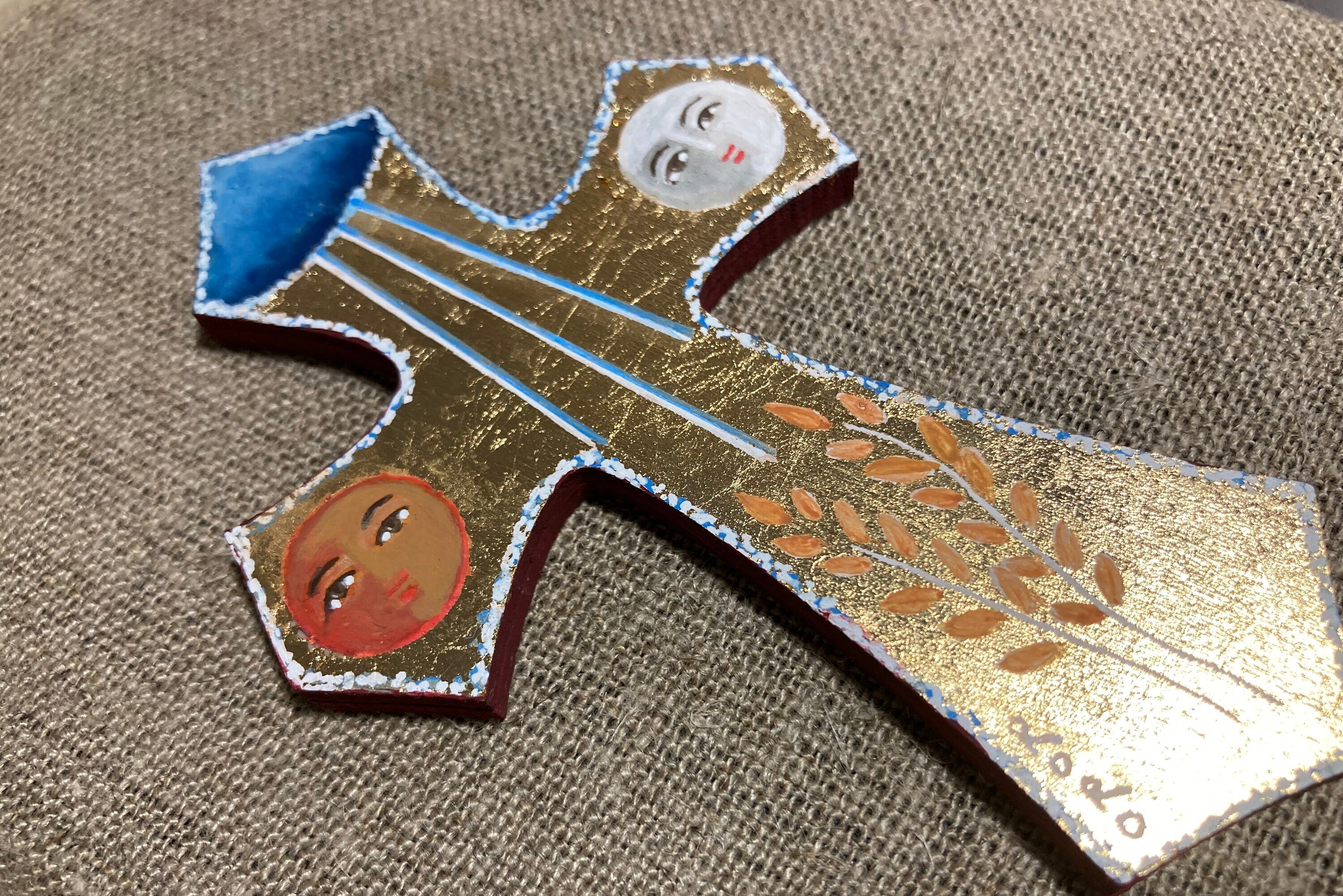 Hand-painted Wooden Cross - Etsy