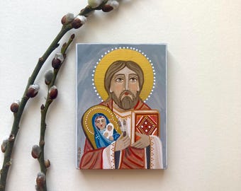 Icono original escrito a mano de San Lucas Evangelista