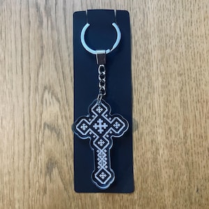 Set mit 5 Koptischen Kreuz Schlüsselanhängern