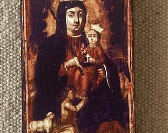 Our lady of Al Ezbawia the wonder icon, Egypt print on wooden board