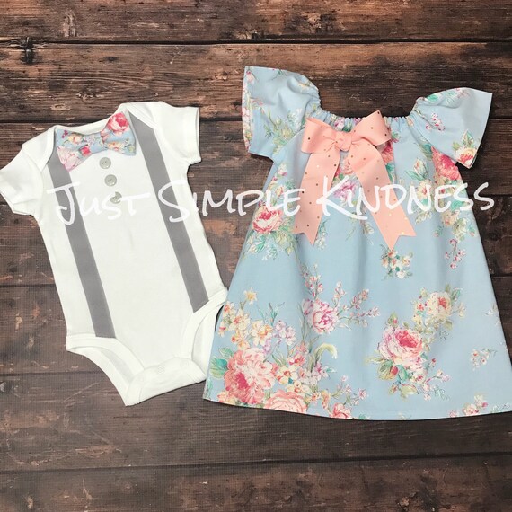 Baby Boy & Baby Girl Twin Outfit Easter Outfit Twins Summer